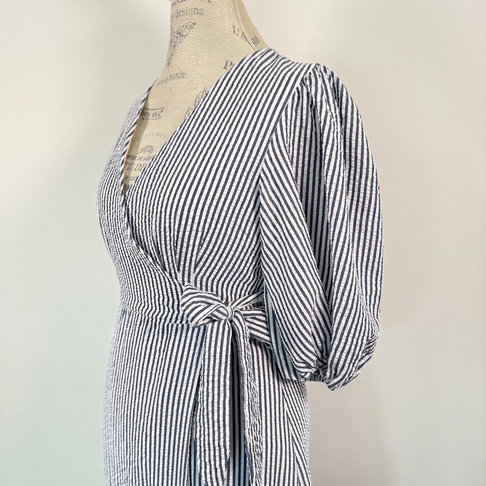 Hutch V-Neck Tiered Wrap Midi Dress - Picture 4 of 11